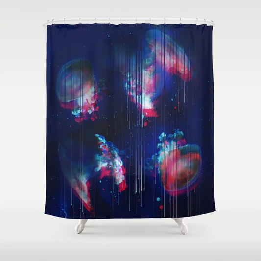 Deep Sea Jellyfish Shower Curtain