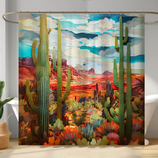 Desert Cactus Shower Curtain