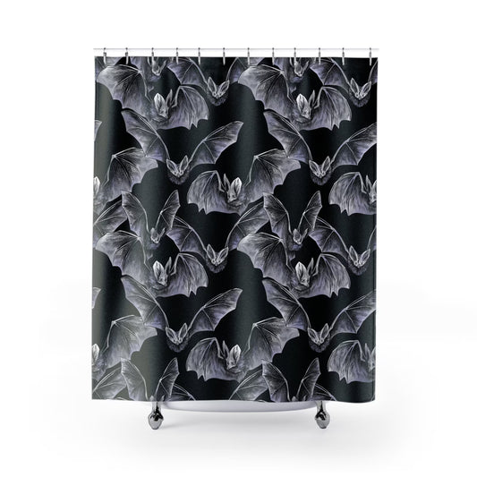 Flying Bats Goth Punk Shower Curtain
