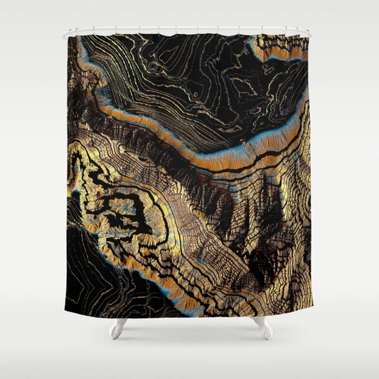 Golden Canyons Art Design Shower Curtain