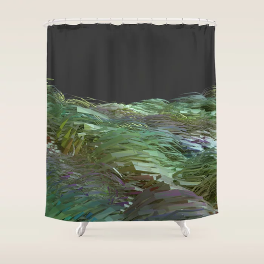 Green Grass Blades Shower Curtain