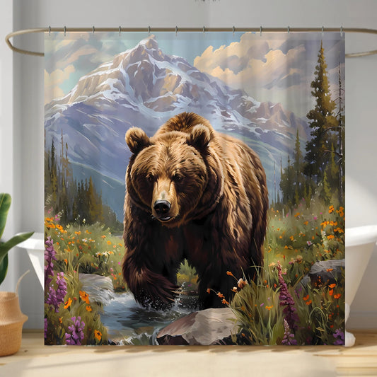 Grizzly Bear Shower Curtain