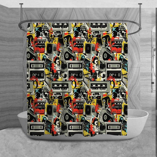 Hip Hop Cassette Shower Curtain