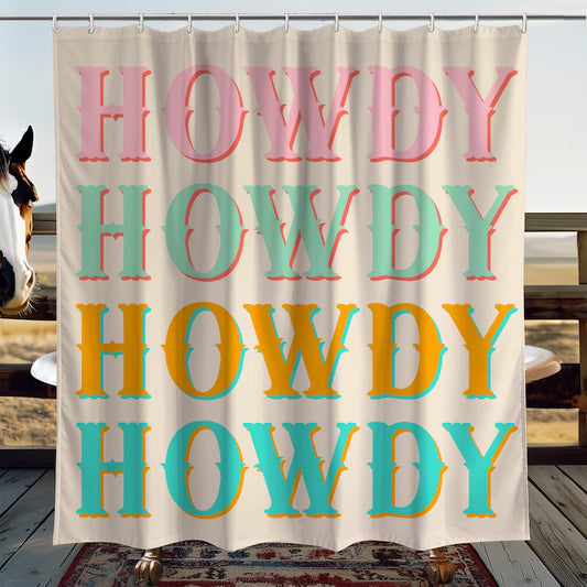 Howdy Western Bathroom Shower Curtain