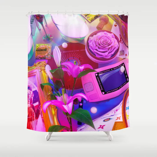 Late Nite Gameboy Shower Curtain