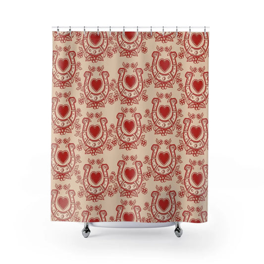 Lucky Horseshoe Western Rodeo Shower Curtain
