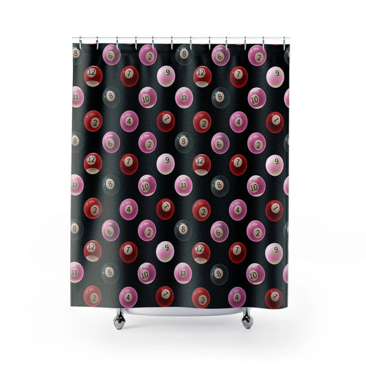 Pink Billiards Shower Curtain
