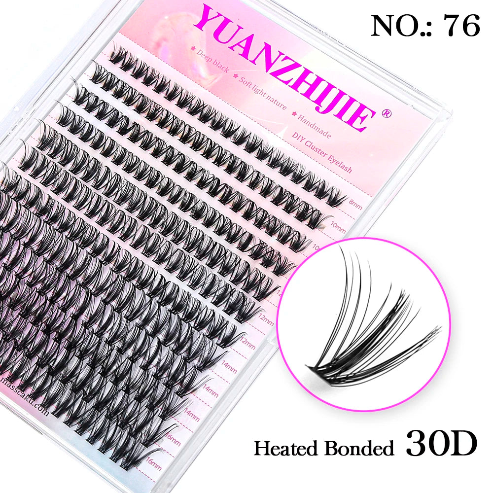 Lash Clusters Kit – DIY Eyelash Clusters Extensions with Bond & Seal for a Natural or Voluminous Look