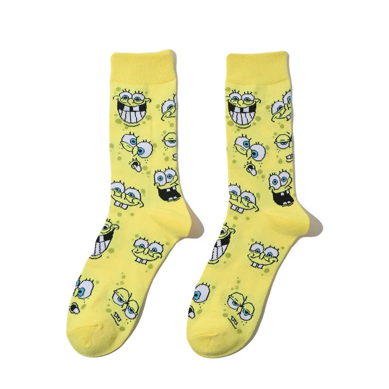SpongeBob SquarePants Socks Cartoon Style Sponge Bob Cosplay Socks