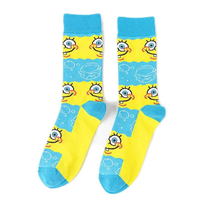 SpongeBob SquarePants Socks Cartoon Style Sponge Bob Cosplay Socks