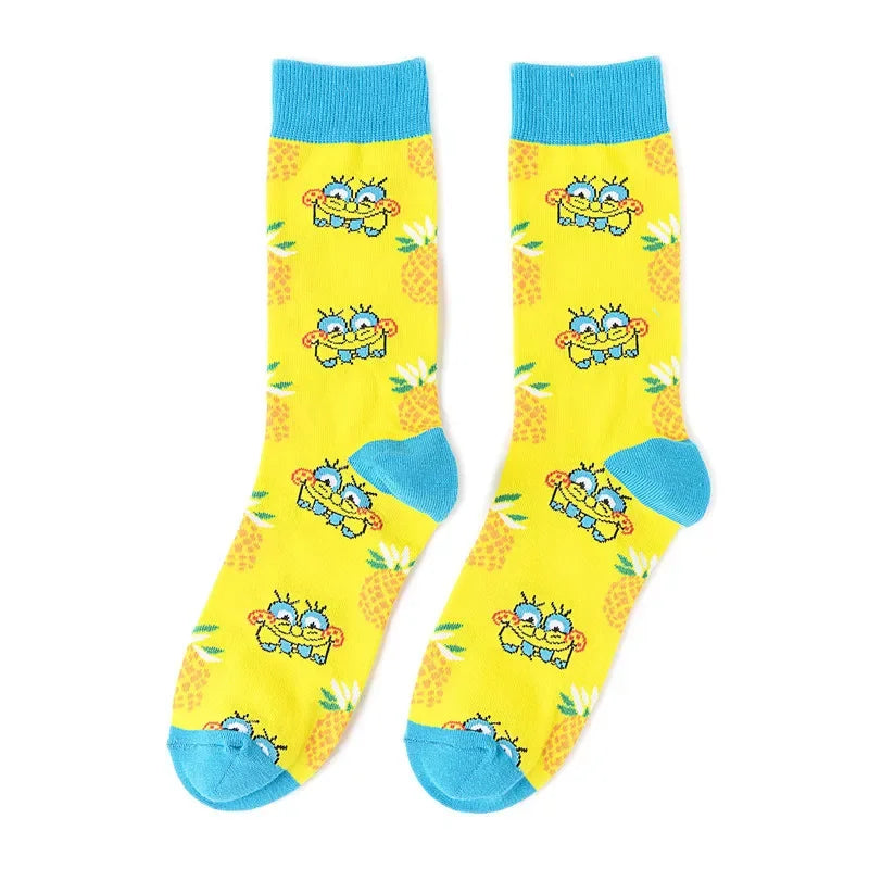 SpongeBob SquarePants Socks Cartoon Style Sponge Bob Cosplay Socks