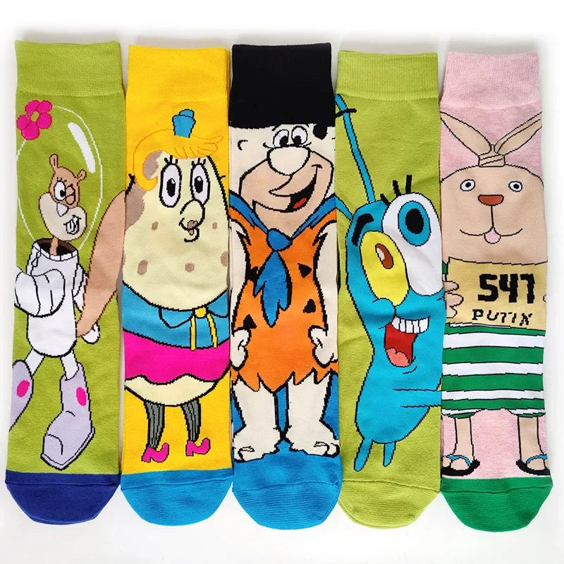 SpongeBob SquarePants Socks Cartoon Style Sponge Bob Cosplay Socks