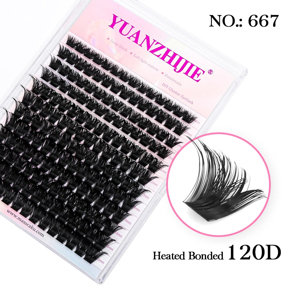 Lash Clusters Kit – DIY Eyelash Clusters Extensions with Bond & Seal for a Natural or Voluminous Look