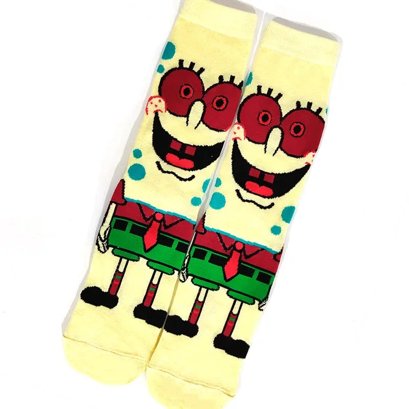 SpongeBob SquarePants Socks Cartoon Style Sponge Bob Cosplay Socks