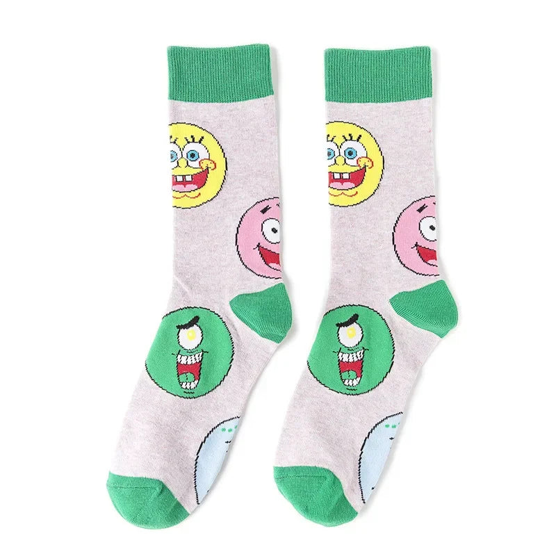 SpongeBob SquarePants Socks Cartoon Style Sponge Bob Cosplay Socks
