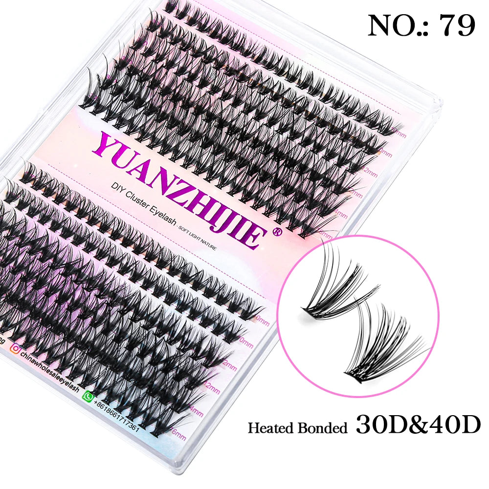 Lash Clusters Kit – DIY Eyelash Clusters Extensions with Bond & Seal for a Natural or Voluminous Look