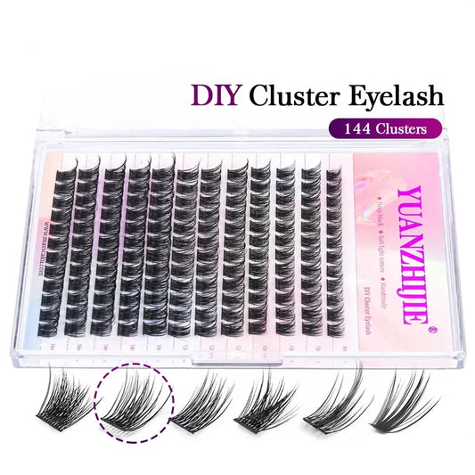 Lash Clusters Kit – DIY Eyelash Clusters Extensions with Bond & Seal for a Natural or Voluminous Look
