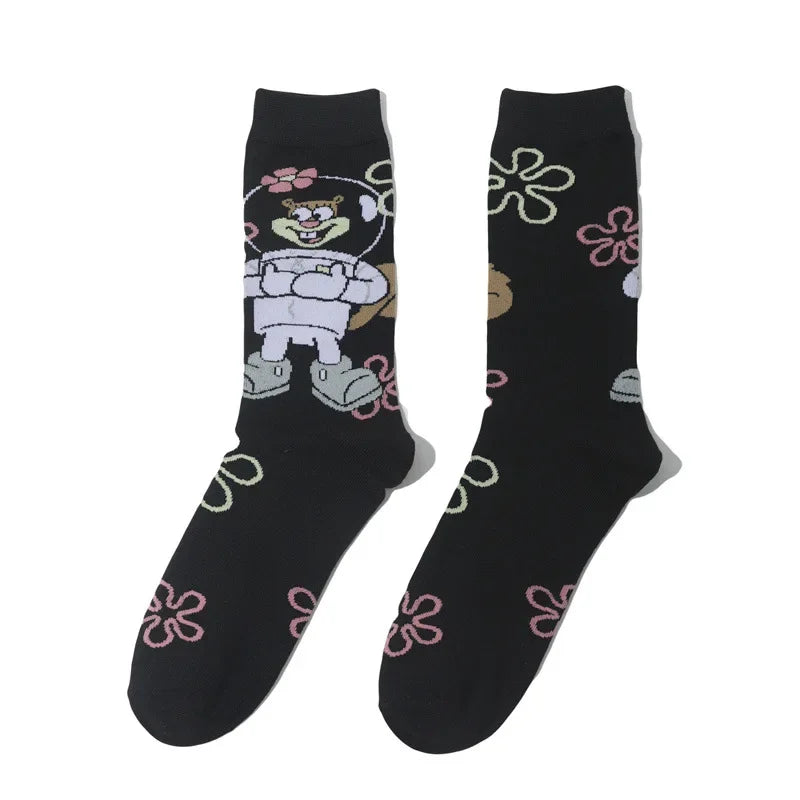 SpongeBob SquarePants Socks Cartoon Style Sponge Bob Cosplay Socks
