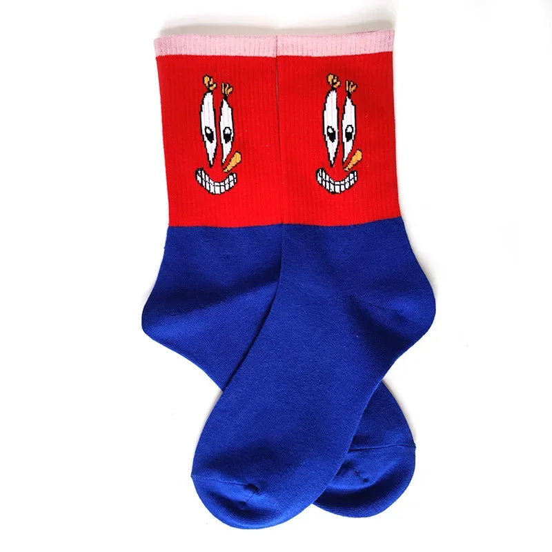 SpongeBob SquarePants Socks – Funny Cartoon Anime Socks Featuring Patrick Star, Squidward, and More | Crew Socks for Women & Men