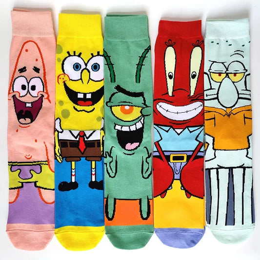 SpongeBob SquarePants Socks Cartoon Style Sponge Bob Cosplay Socks