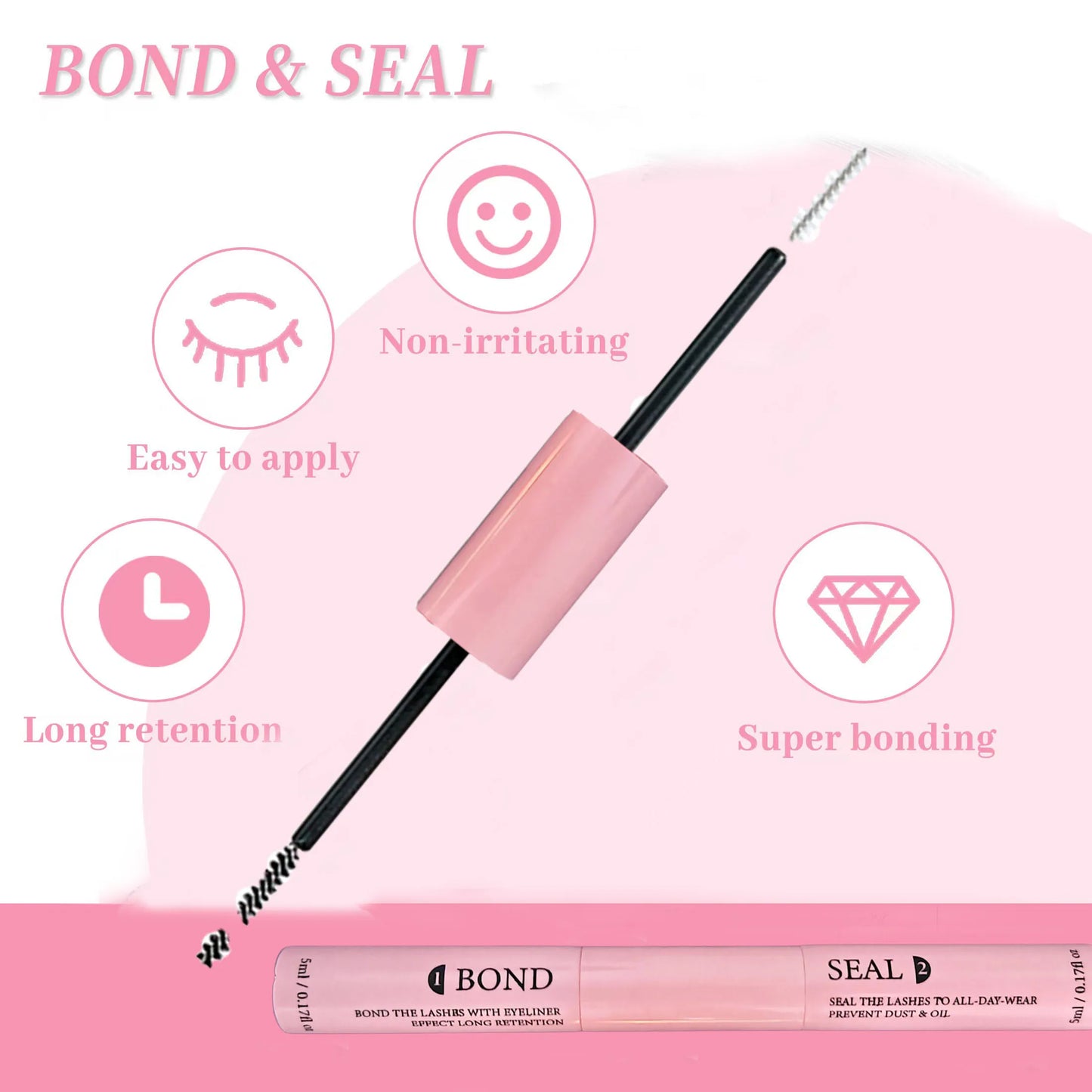 Lash Clusters Extensions Kit – Best Fake Eyelash Clusters Set with Bond & Seal, Applicator Tool – DIY Mix-Length Lash Extensions for Natural & Volume Look