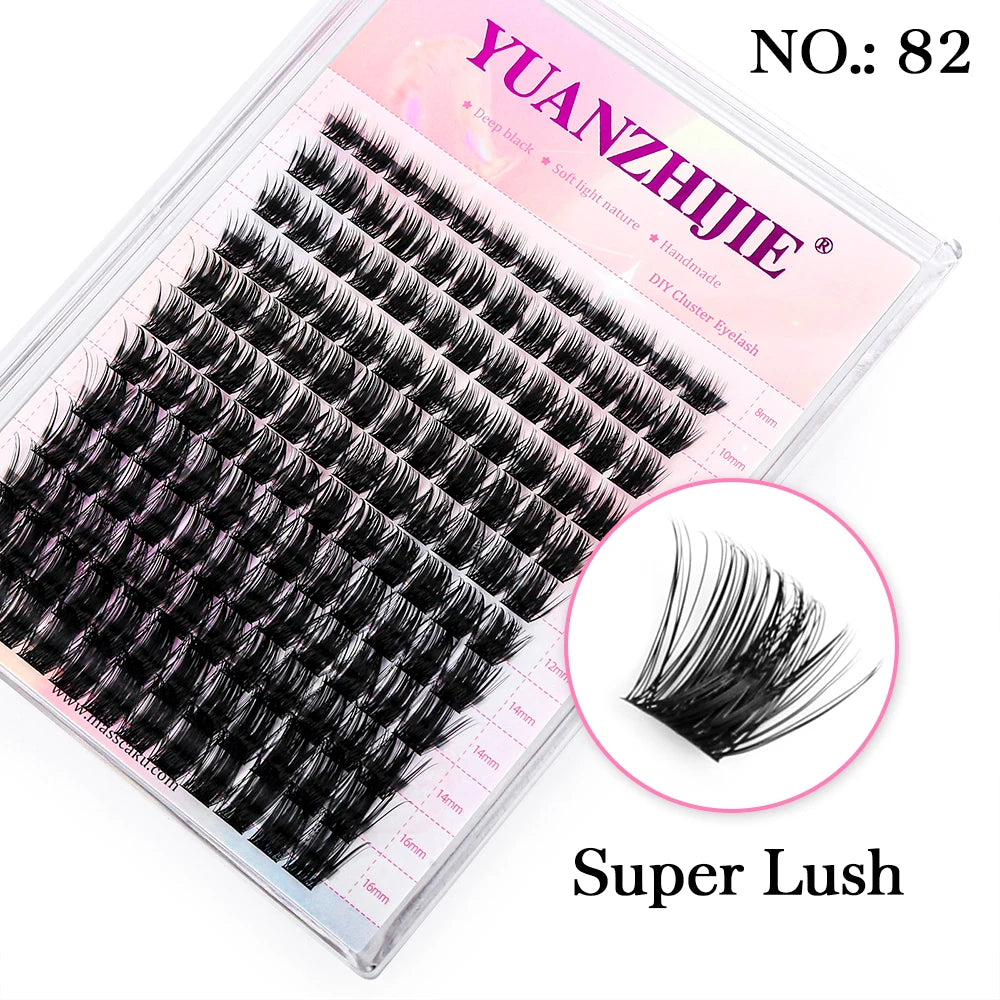 Lash Clusters Kit – DIY Eyelash Clusters Extensions with Bond & Seal for a Natural or Voluminous Look