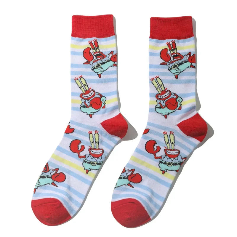 SpongeBob SquarePants Socks Cartoon Style Sponge Bob Cosplay Socks