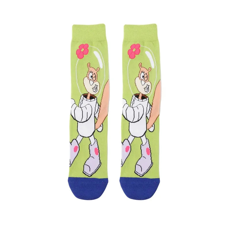 SpongeBob SquarePants Socks Cartoon Style Sponge Bob Cosplay Socks