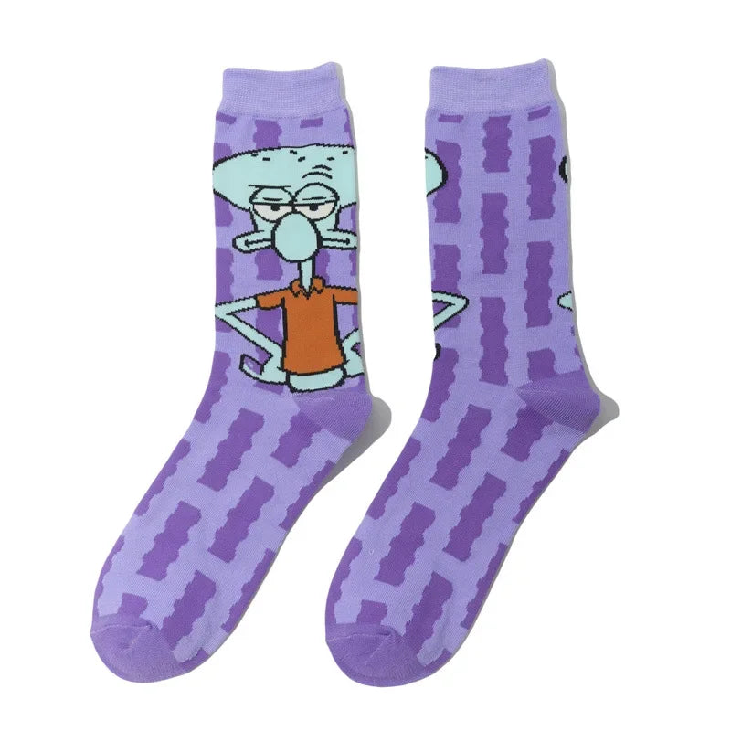 SpongeBob SquarePants Socks Cartoon Style Sponge Bob Cosplay Socks