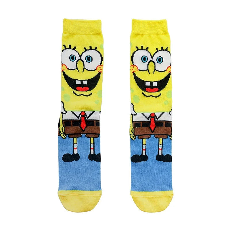 SpongeBob SquarePants Socks Cartoon Style Sponge Bob Cosplay Socks