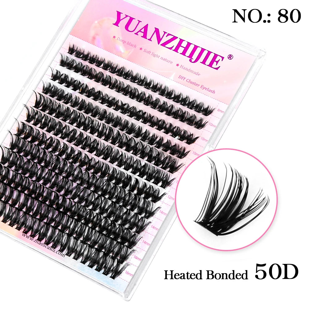Lash Clusters Kit – DIY Eyelash Clusters Extensions with Bond & Seal for a Natural or Voluminous Look