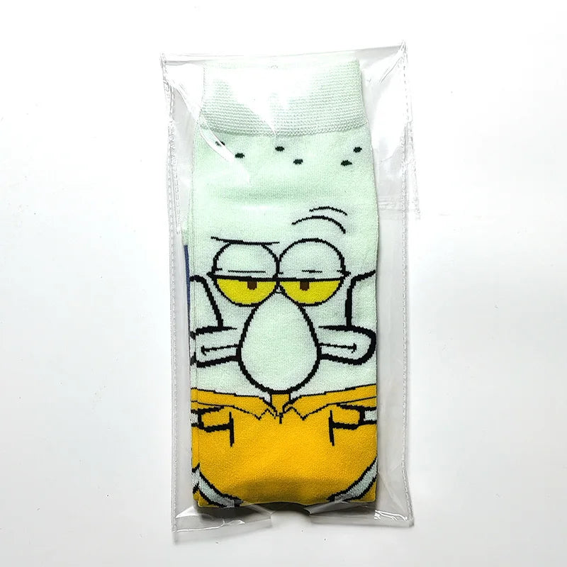 SpongeBob SquarePants Socks Cartoon Style Sponge Bob Cosplay Socks