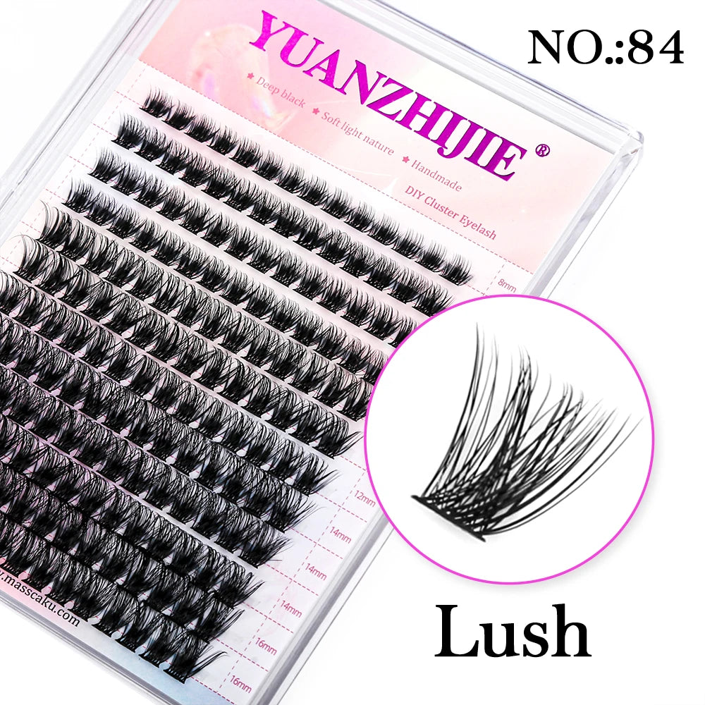 Lash Clusters Kit – DIY Eyelash Clusters Extensions with Bond & Seal for a Natural or Voluminous Look