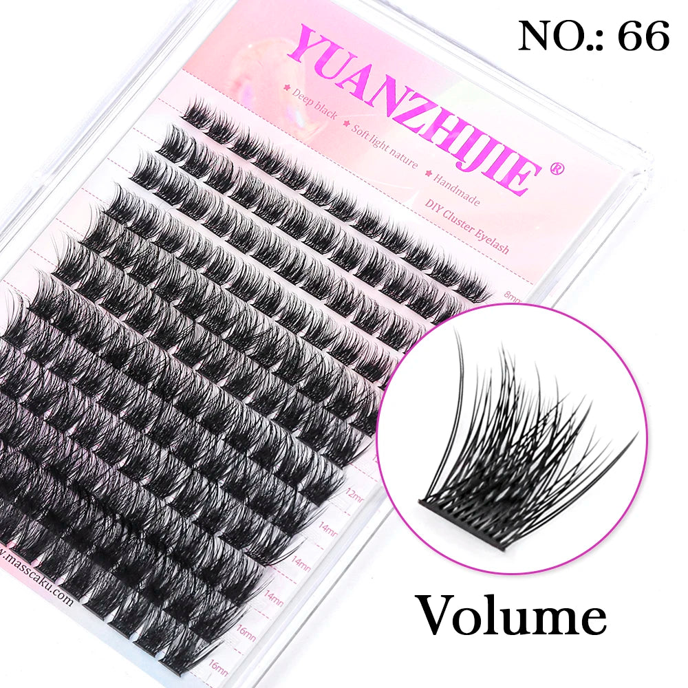 Lash Clusters Kit – DIY Eyelash Clusters Extensions with Bond & Seal for a Natural or Voluminous Look