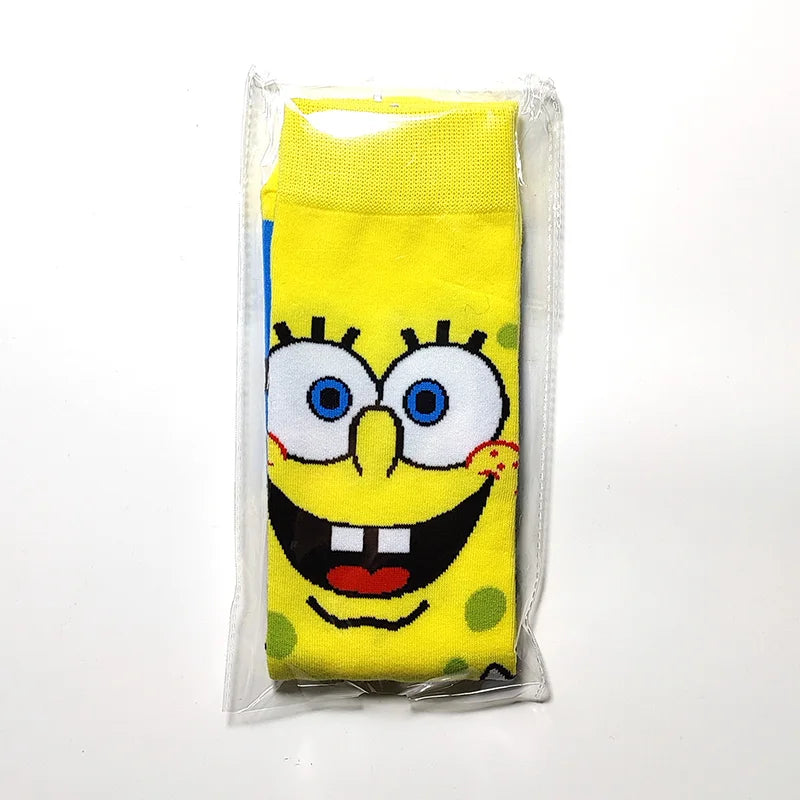 SpongeBob SquarePants Socks Cartoon Style Sponge Bob Cosplay Socks