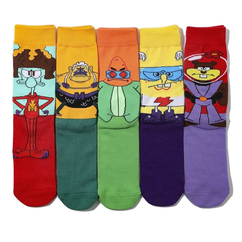 SpongeBob SquarePants Socks Cartoon Style Sponge Bob Cosplay Socks