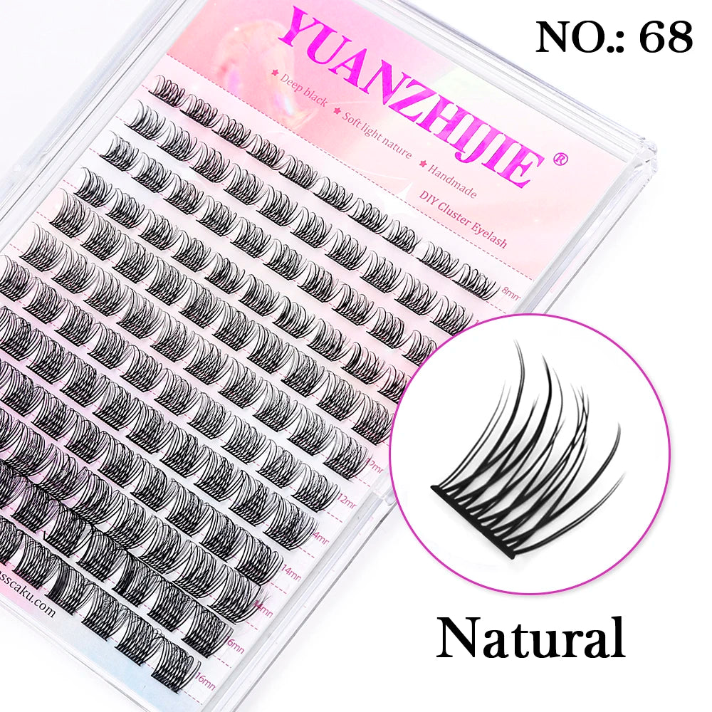 Lash Clusters Kit – DIY Eyelash Clusters Extensions with Bond & Seal for a Natural or Voluminous Look