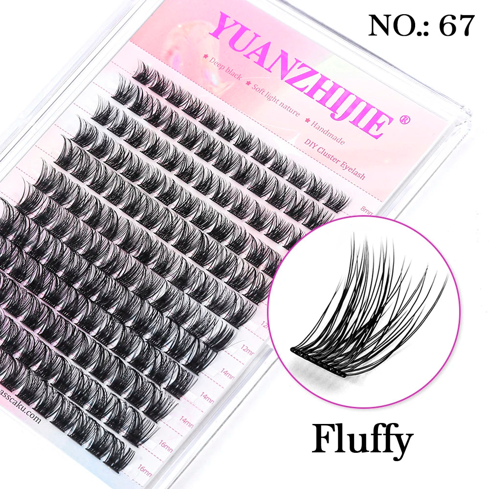 Lash Clusters Kit – DIY Eyelash Clusters Extensions with Bond & Seal for a Natural or Voluminous Look