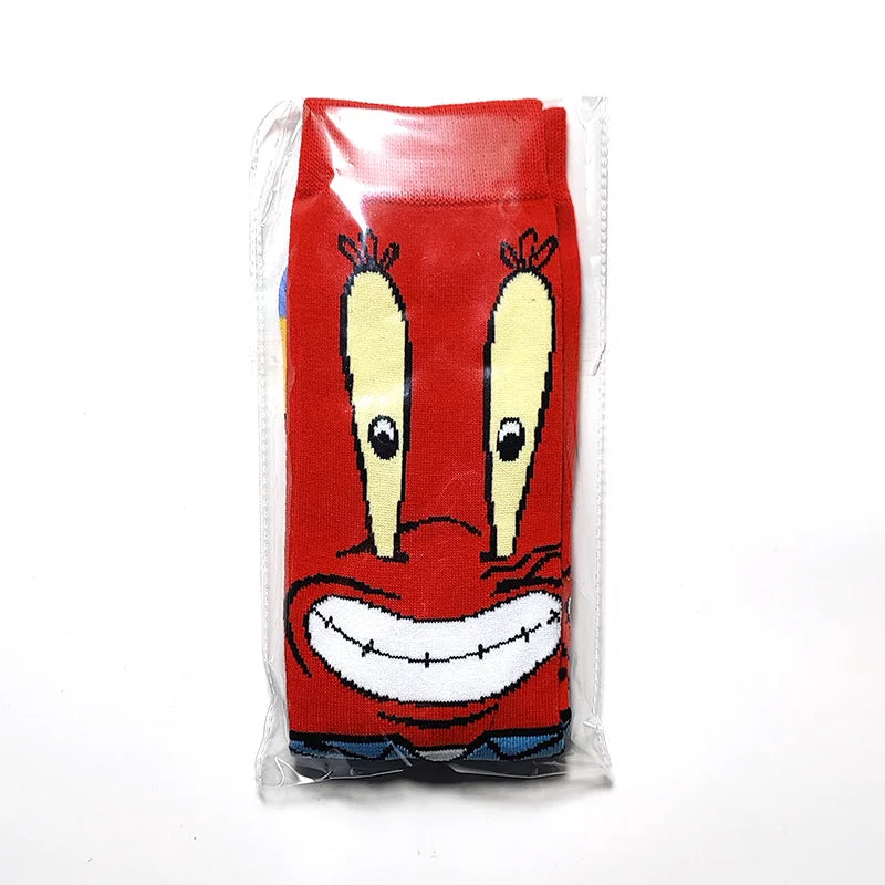 SpongeBob SquarePants Socks Cartoon Style Sponge Bob Cosplay Socks