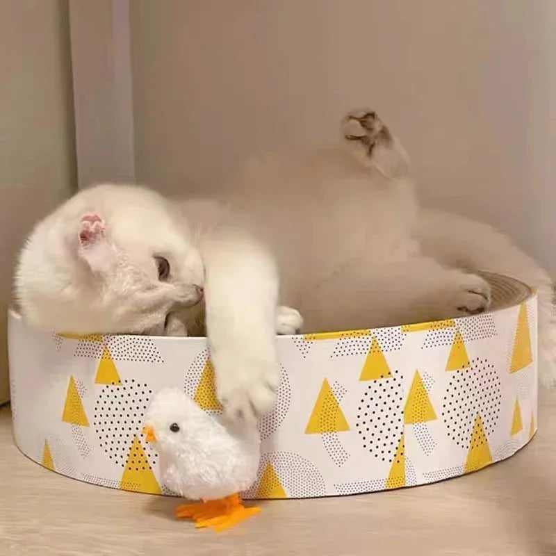 Wind Up Jumping Chicken Interactive Cat Toys Pet Teaser Kitten Toy