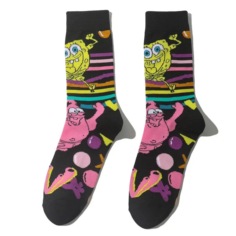 SpongeBob SquarePants Socks Cartoon Style Sponge Bob Cosplay Socks