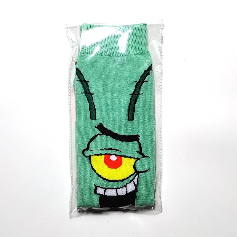 SpongeBob SquarePants Socks Cartoon Style Sponge Bob Cosplay Socks