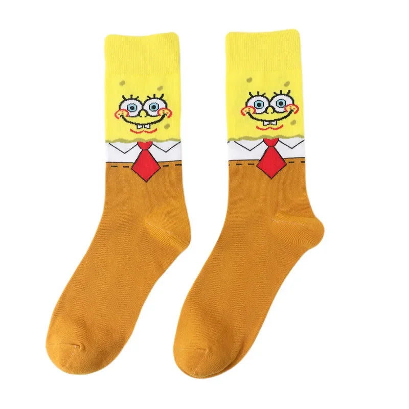 SpongeBob SquarePants Socks Cartoon Style Sponge Bob Cosplay Socks