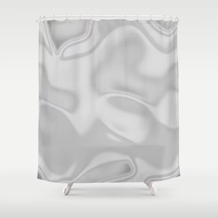 White Silk Texture Shower Curtain