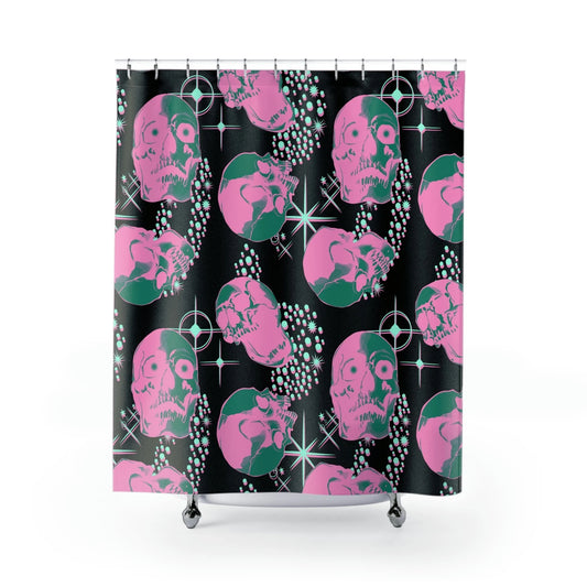 Skull Pop Art Shower Curtain