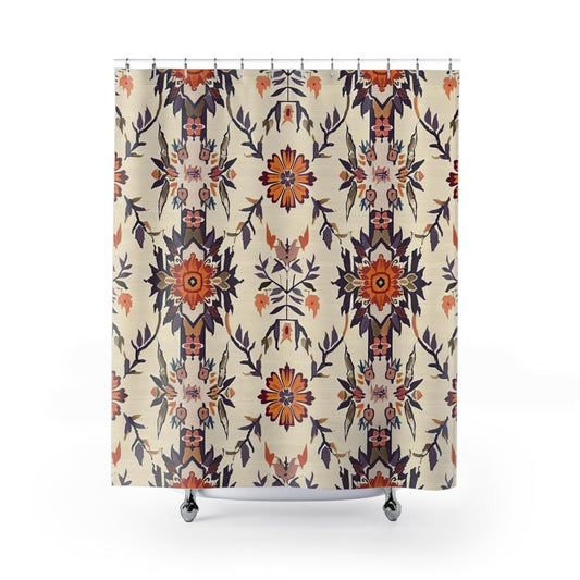 Southwestern Boho Aztec Print Shower Curtain