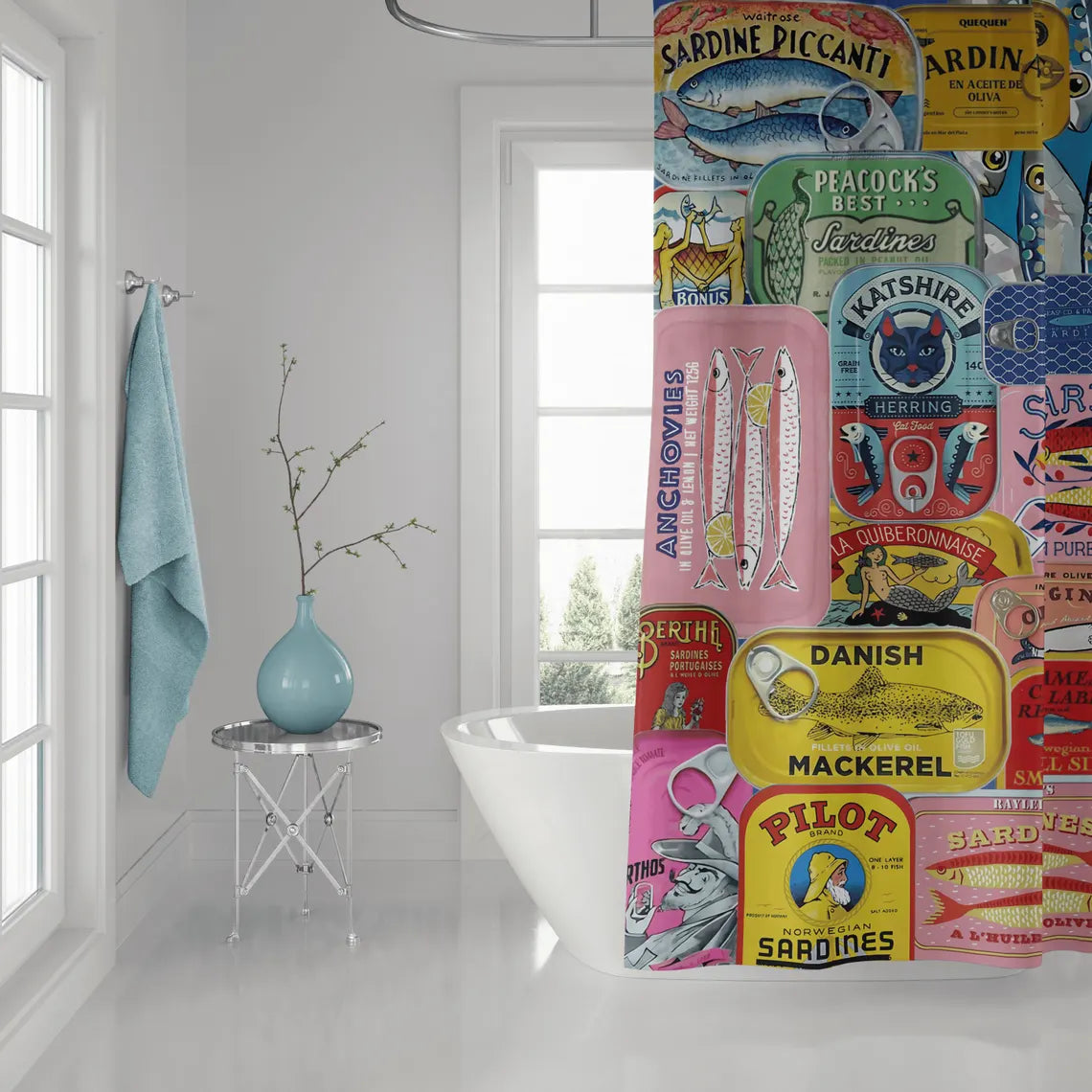 Tinned Fish Shower Curtain