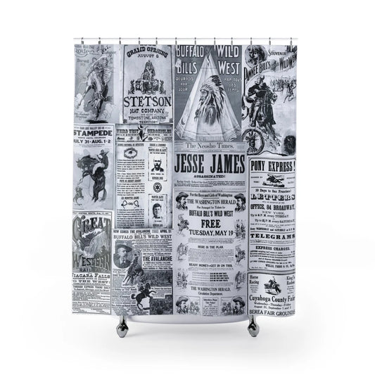 Western Decor Vintage Cowboy Wild West Shower Curtain