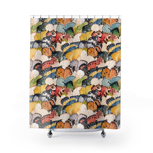 Watercolor Butterfly Wings Shower Curtain