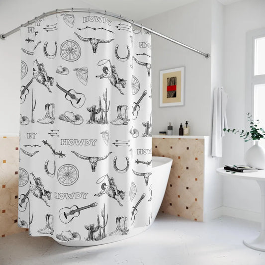 Western Cowboy Rustic Country Farmhouse Decor Shower Curtain